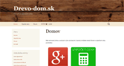 Desktop Screenshot of drevo-dom.sk